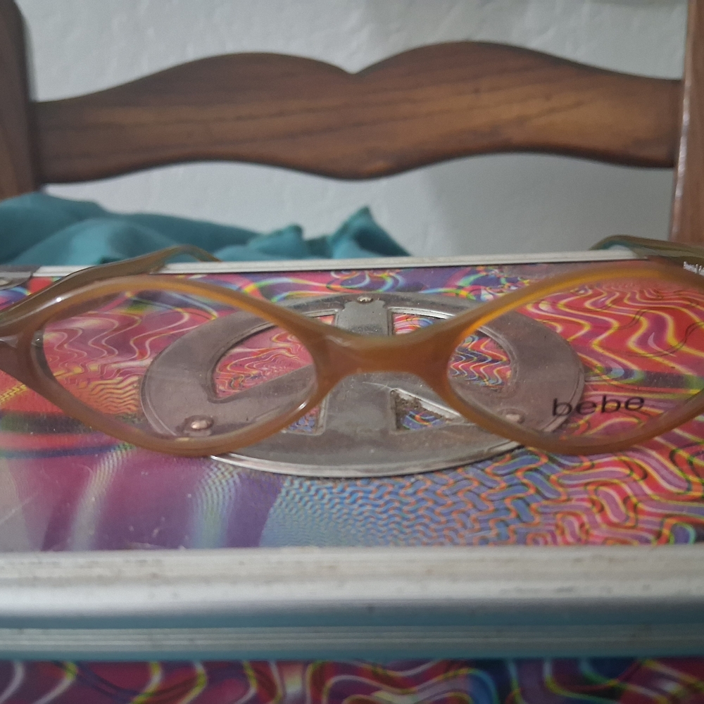 Bebe Tan Oval Sunglasses